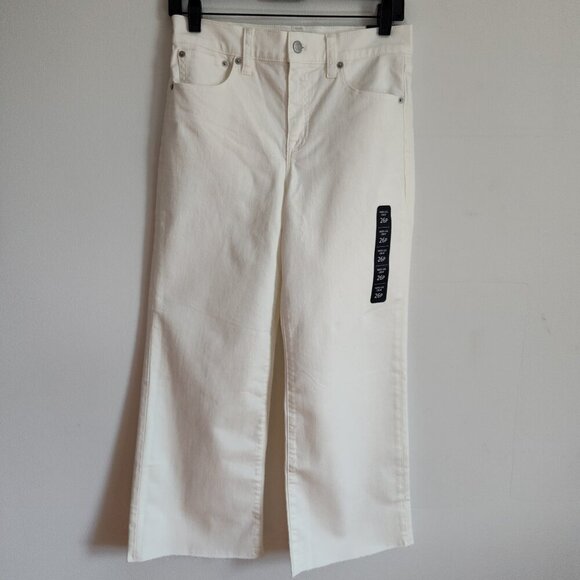 Ladies SZ 26P J Crew Factory Seashell Wide-Leg Crop Jean - Picture 1 of 5